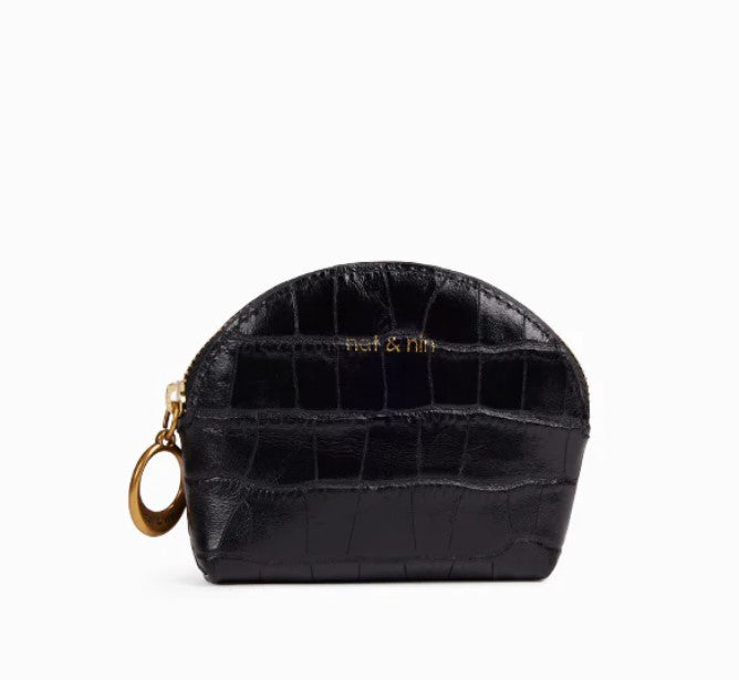 Porte-monnaie - Yuri - Noir - Croco