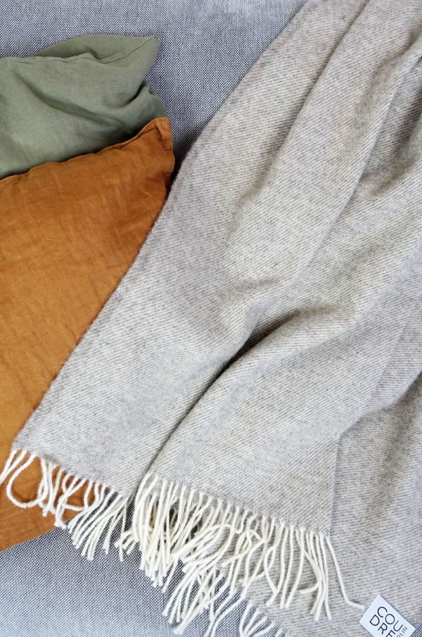 Wool blanket - Mono - Limestone