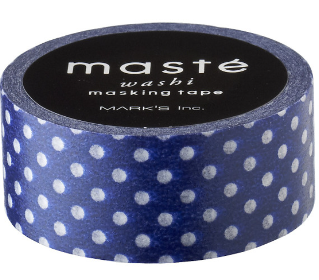 Masking Tape - Masté - MKT40NV - Navy Polka Dots