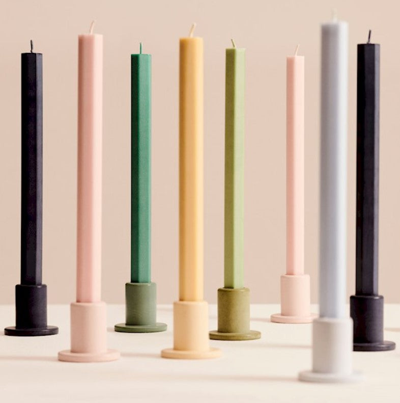 Tube Candleholder - Emerald Green