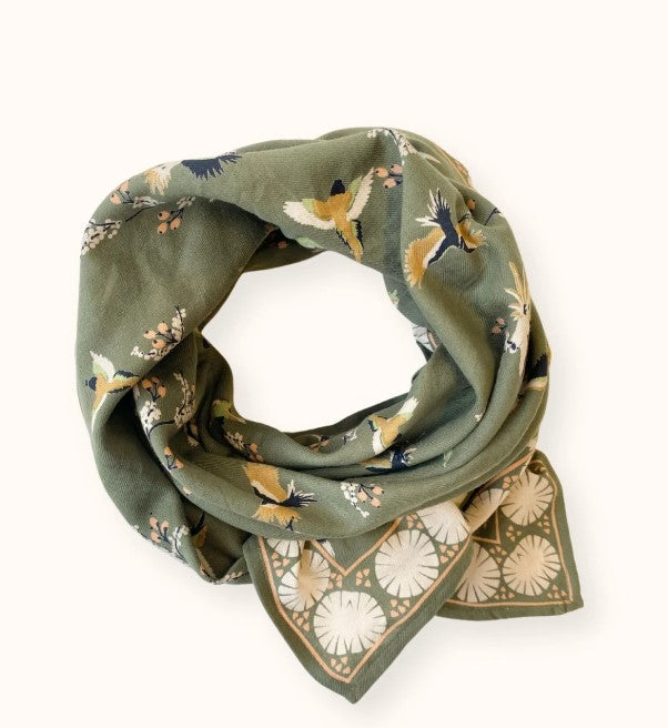 Foulard Latika - Cerisier - Eucalyptus