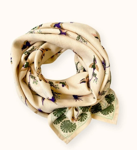 Foulard Latika - Cerisier - Kaki