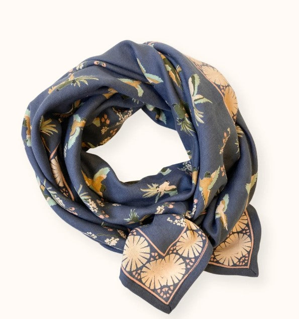 Foulard Latika - Cerisier - Orage