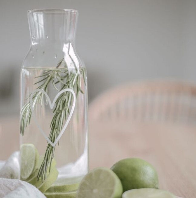 Carafe - Coeur - Blanc