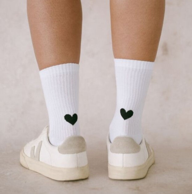 Chaussettes 35/38 - coeur noir