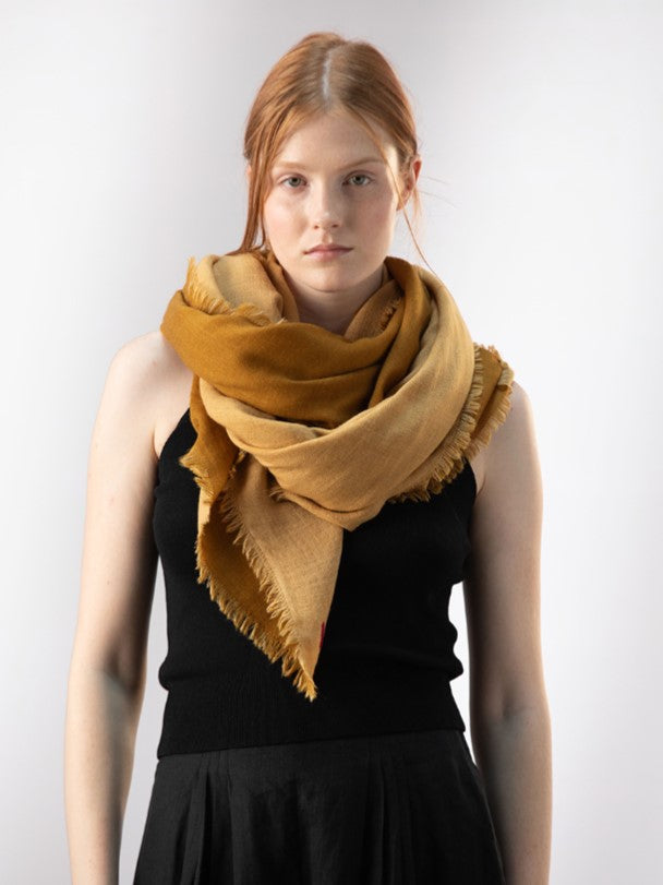 Foulard en laine - Carla - Moutarde