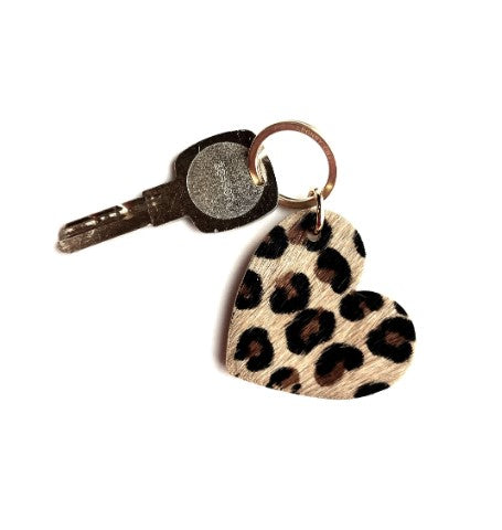 Porte-clefs - Heart - Léopard
