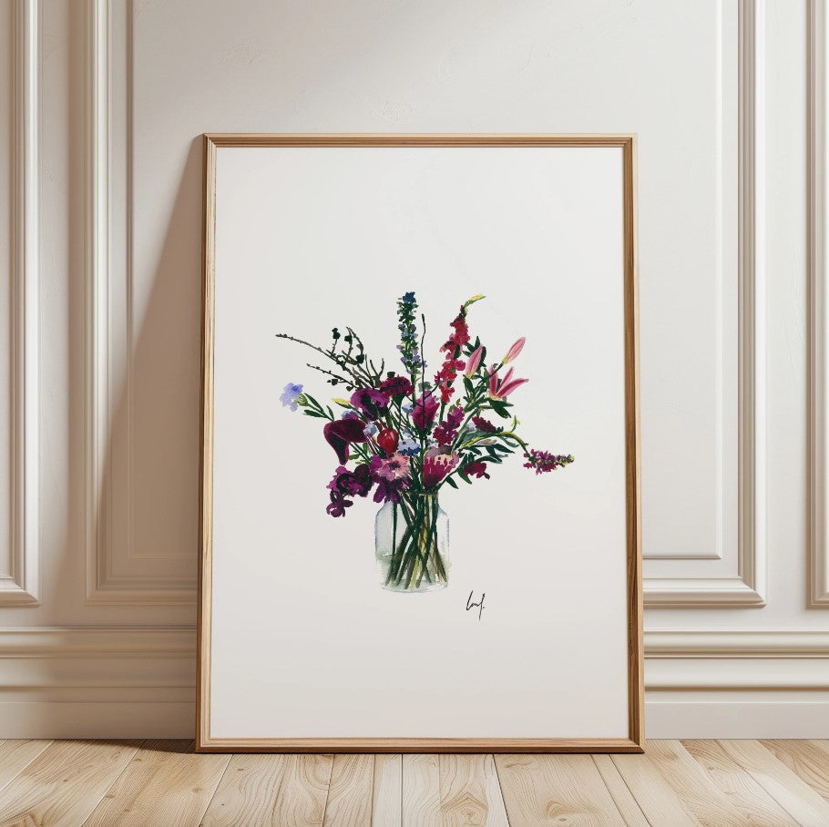 Affiche A3 Violet Flowers