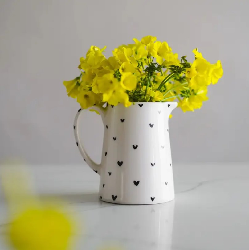 Petit pichet - black hearts - CA284