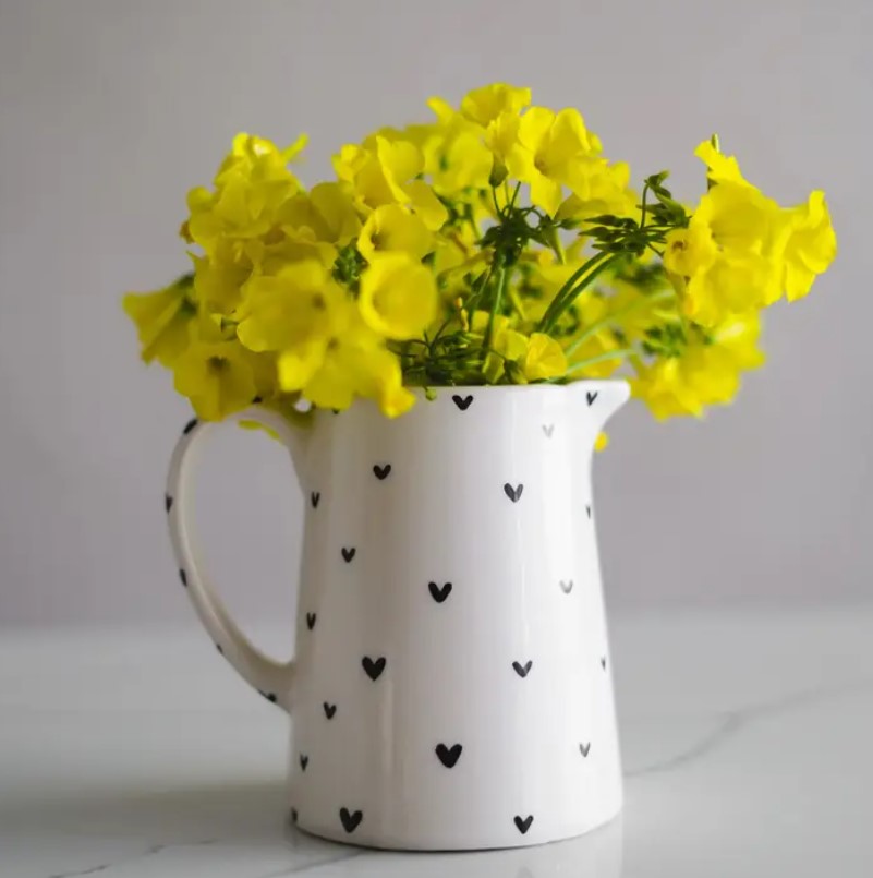 Petit pichet - black hearts - CA284