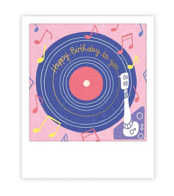 Mini carte postale - Happy Birthday Record - MP0884EN
