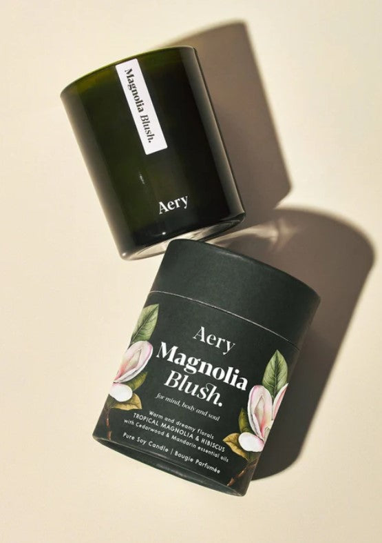 Bougie parfumée - Magnolia Blush - 200g - Magnolia et hibiscus tropicaux & huiles essentielles de cèdre et mandarine