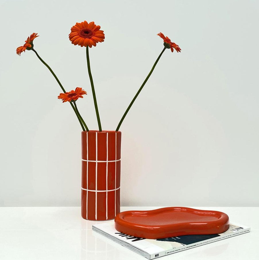 Vase Carrelage - orange - 017165