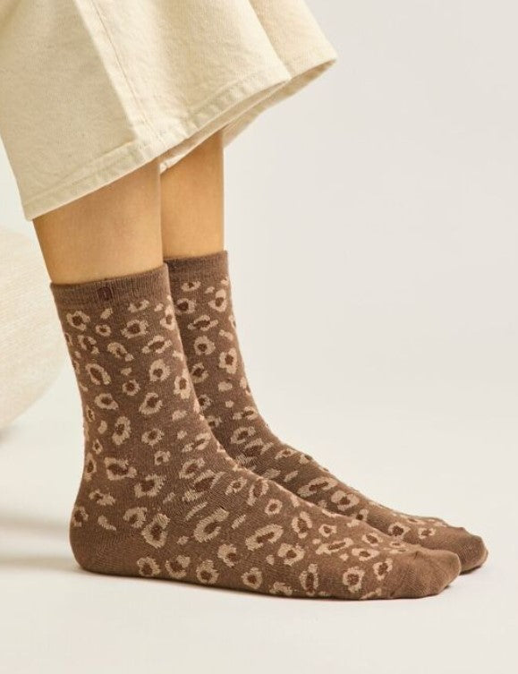 Pack de 3 chaussettes - Paillettes et léopard marron doré