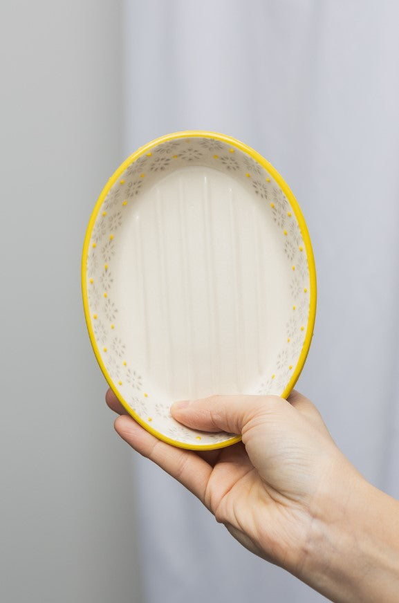 Soap Dish - traditional - jaune - POR703