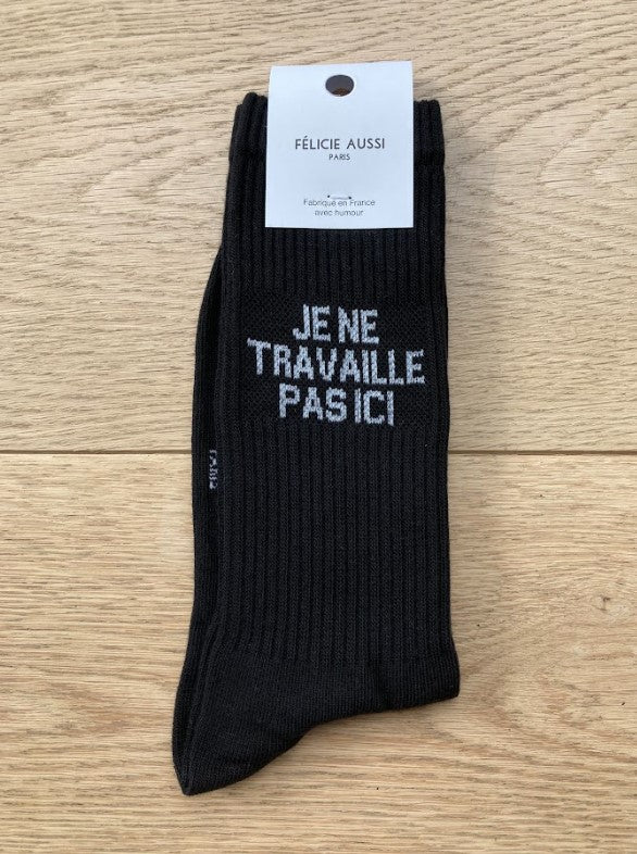 Chaussettes - Je ne travaille pas ici - noir - 40/45