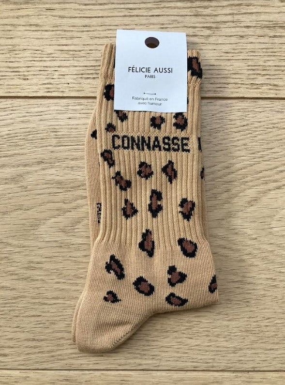 Chaussettes - Connasse - léopard sable - 36/40