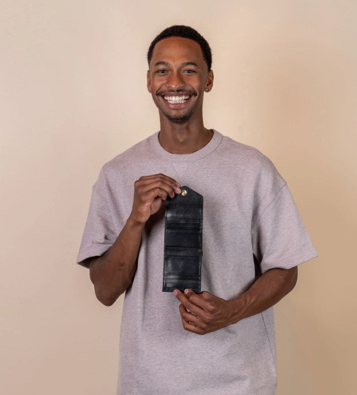 Georgies Wallet Black Stromboli Leather