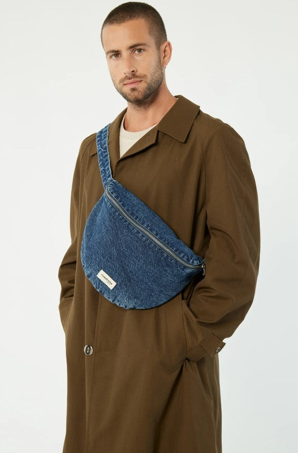 Custine XL - Le sac Banane XL - Aged Denim - Automne 2024