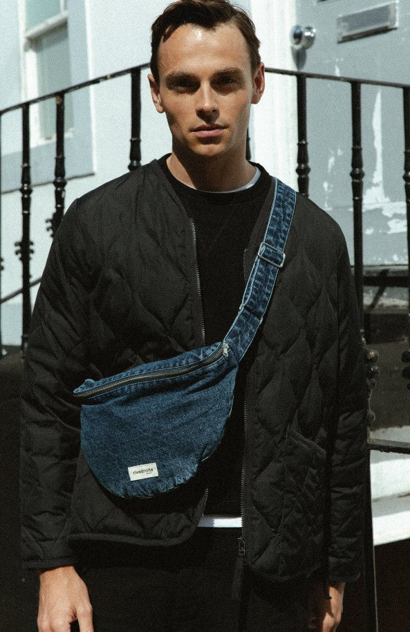 Custine XL - Le sac Banane XL - Aged Denim - Automne 2024