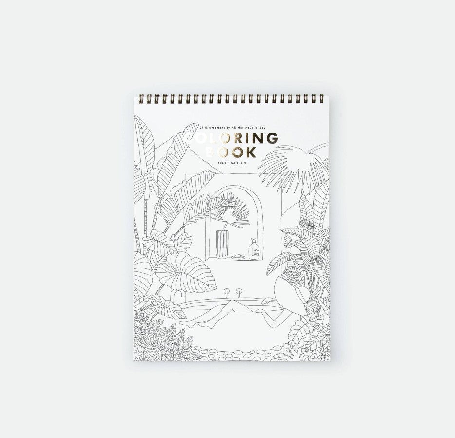 Livre de coloriage pour adulte - Exotic Bathtub
