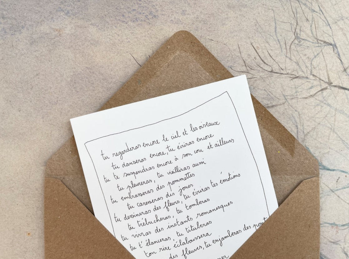 Carte Postale Double - Lettre
