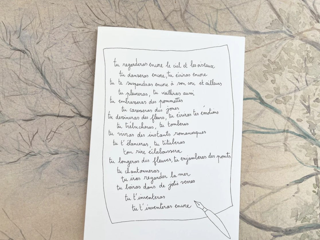 Carte Postale Double - Lettre