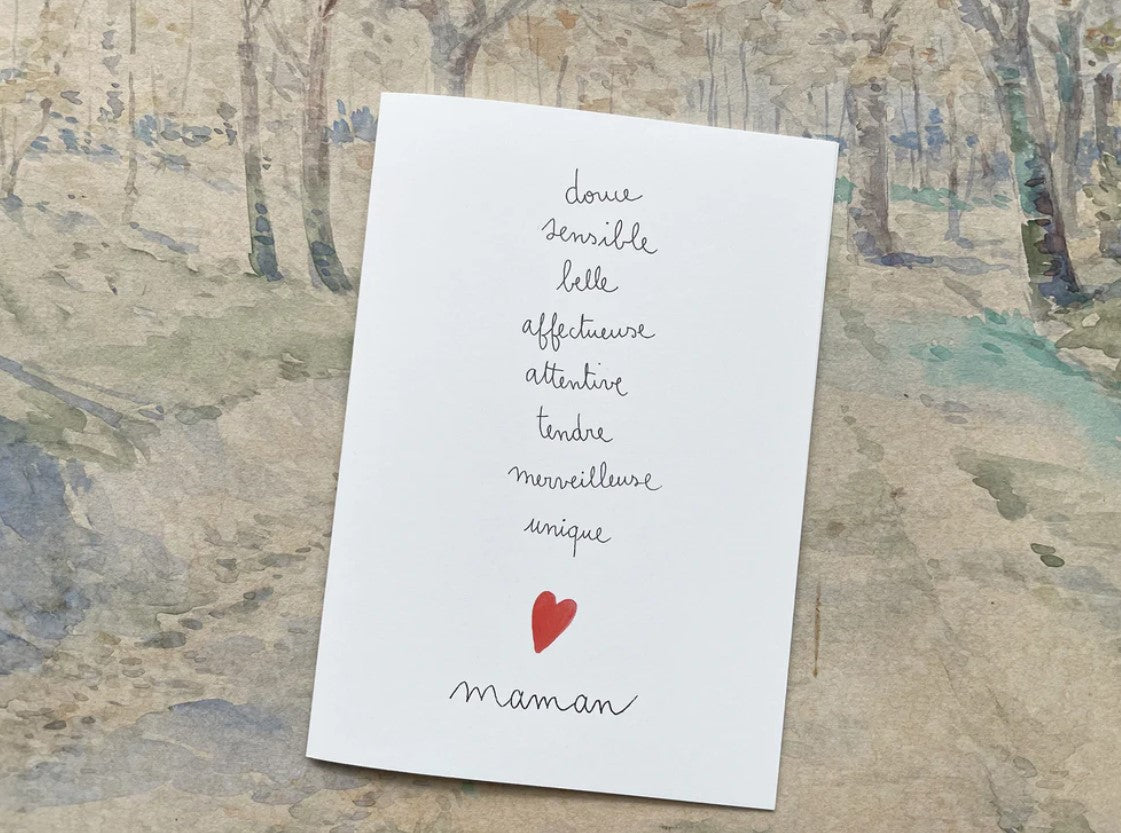 Carte Postale Double - douce maman