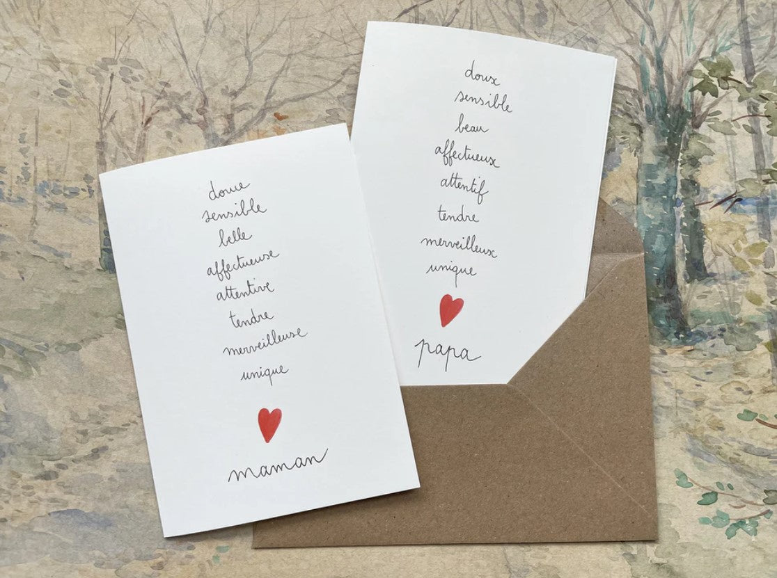 Carte Postale Double - douce maman