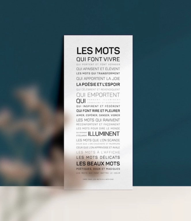 Marque-page - Les mots