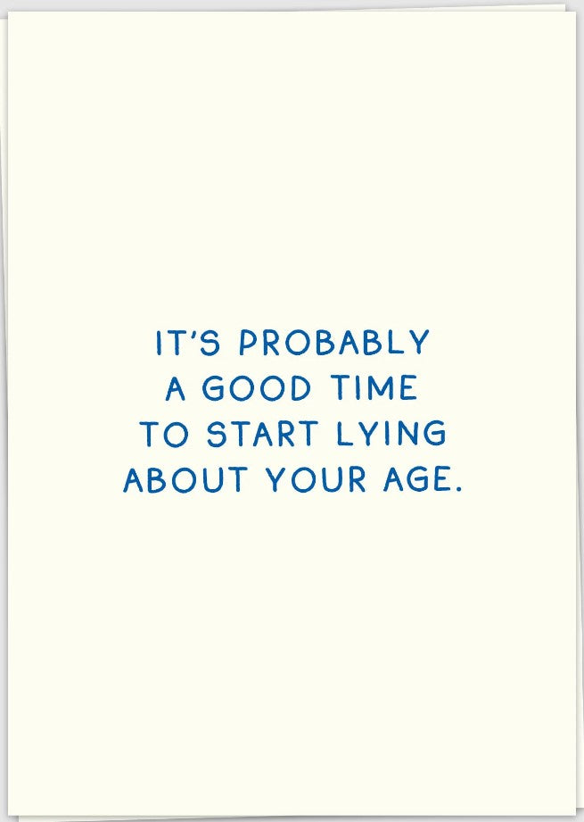 Kaart blanche - carte postale - Lying about your age