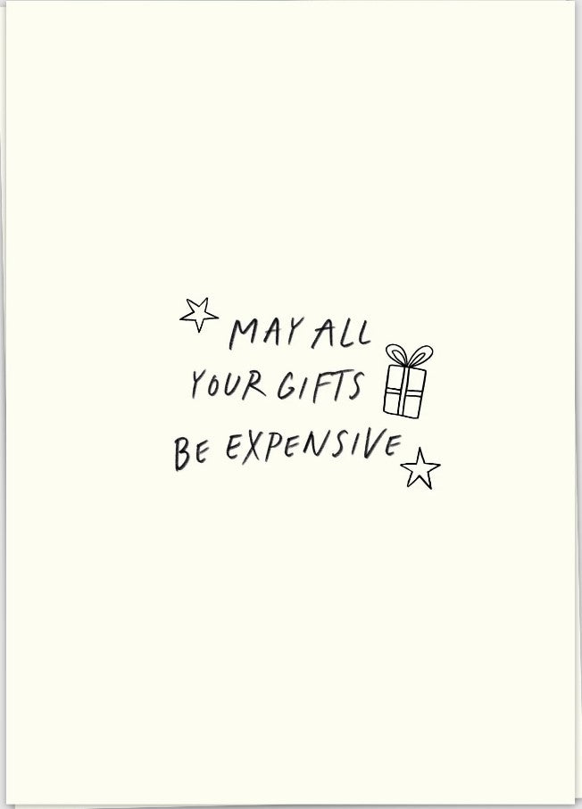 Kaart blanche - carte postale - Expensive gifts