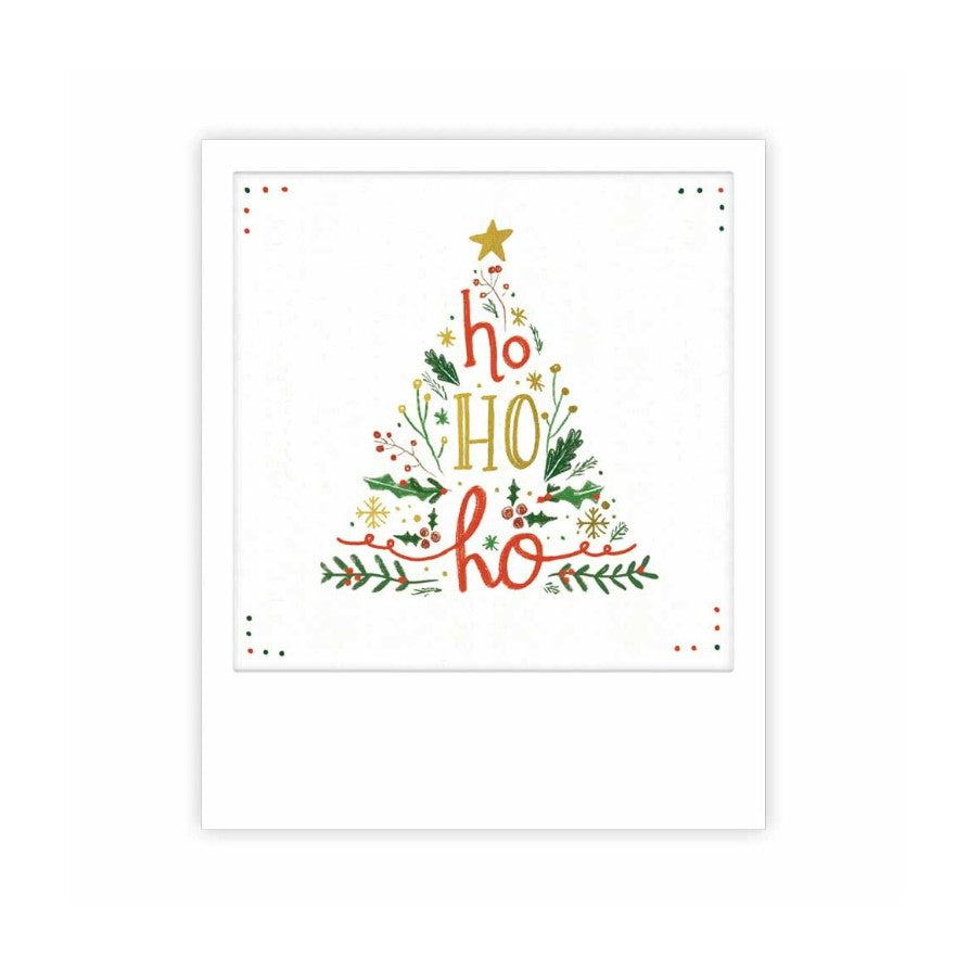Mini carte postale - ho ho ho tree - XMP0255EN