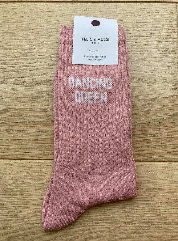 Chaussettes - Dancing queen - paillettes rose - 36/40