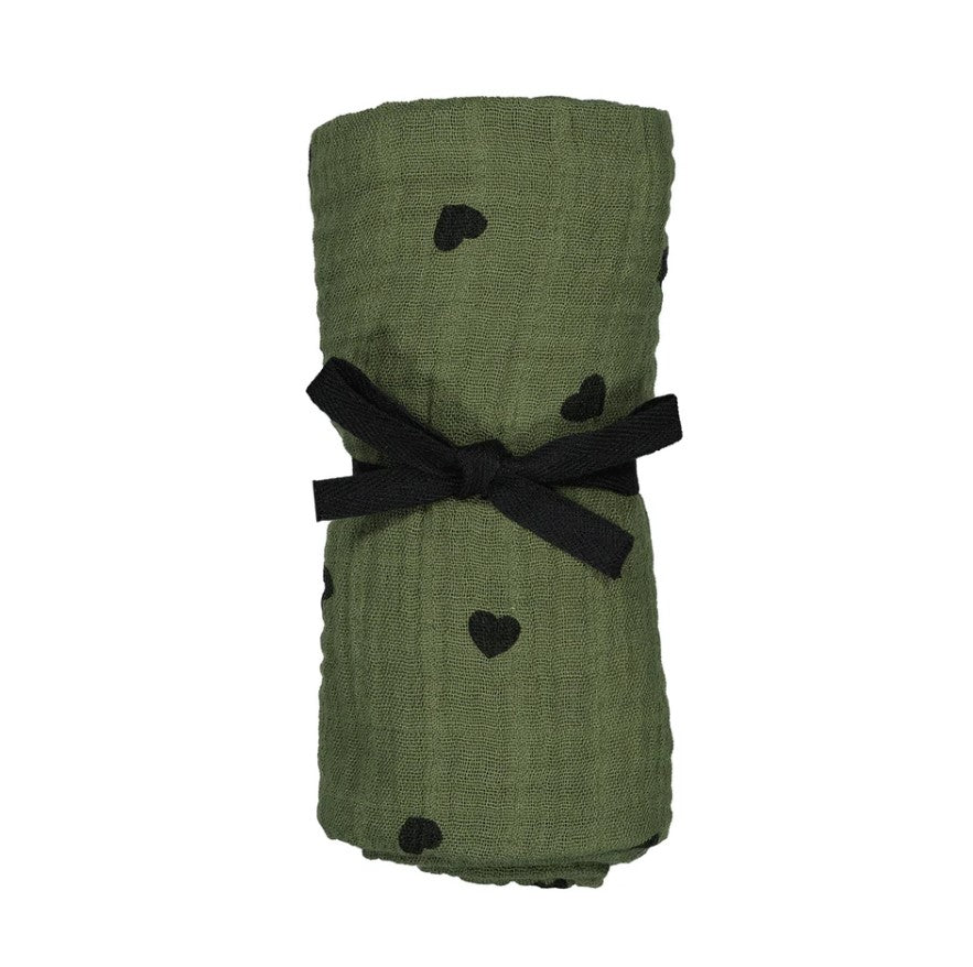 Foulard Bianca - Coeur - Kaki