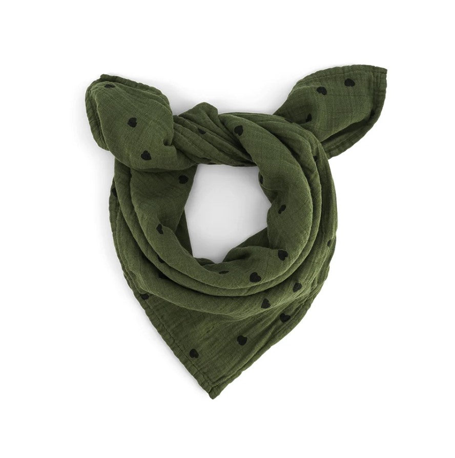 Foulard Bianca - Coeur - Kaki