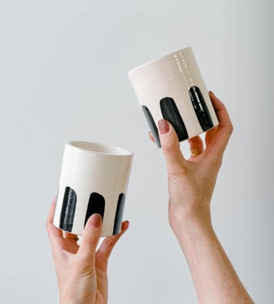 Tasse rayée - noir