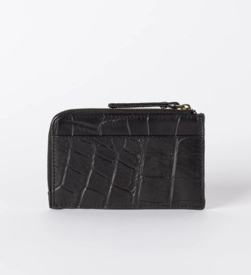 Lola Coin Purse - Croco Black