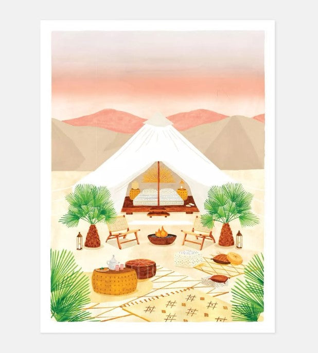 Affiche décorative - Medium - Glamping - 30x40 cm