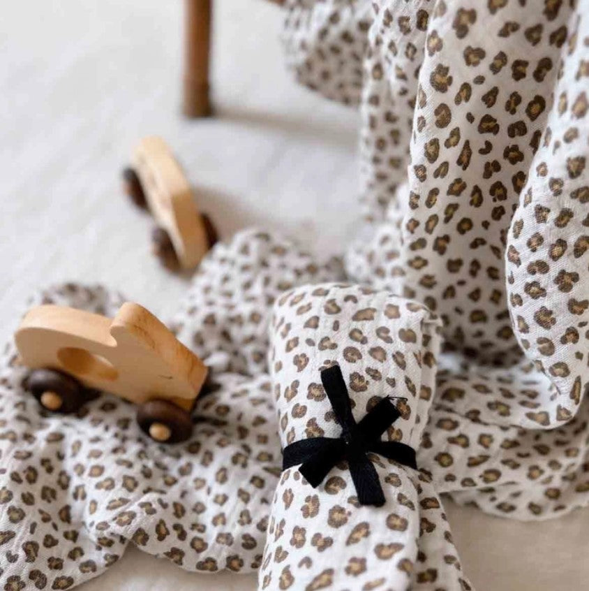 Foulard Bianca - Mini Léopard - greige