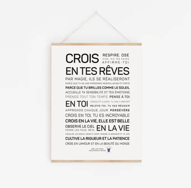 Affiche A4 - Crois en tes rêves