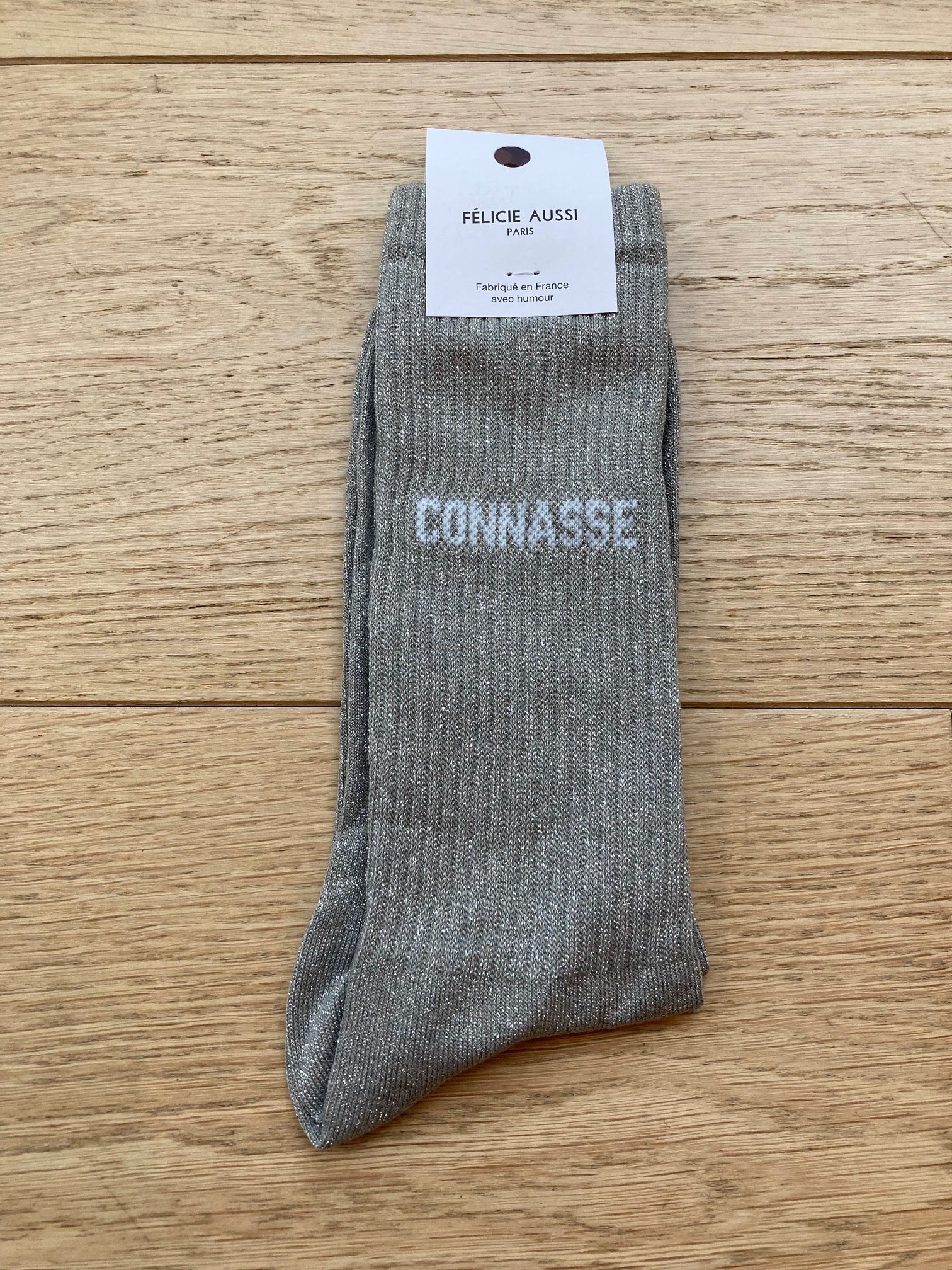 Chaussettes - Connasse - paillettes argent - 40/45