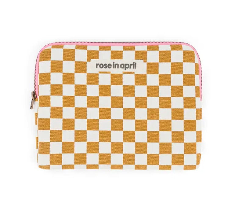 Pochette iPad Anouk - Damier - Caramel