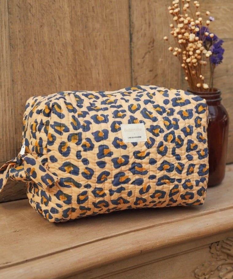 Grande trousse de toilette - Léopard Camel