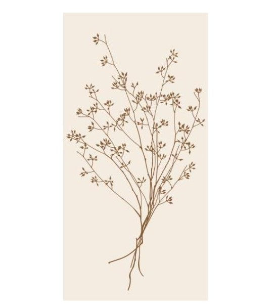 Serviettes en papier - Brown flower silhouette - 16 pces - 95942-14