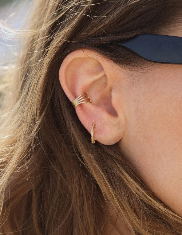 Boucle d'oreille à la pièce - Torsades