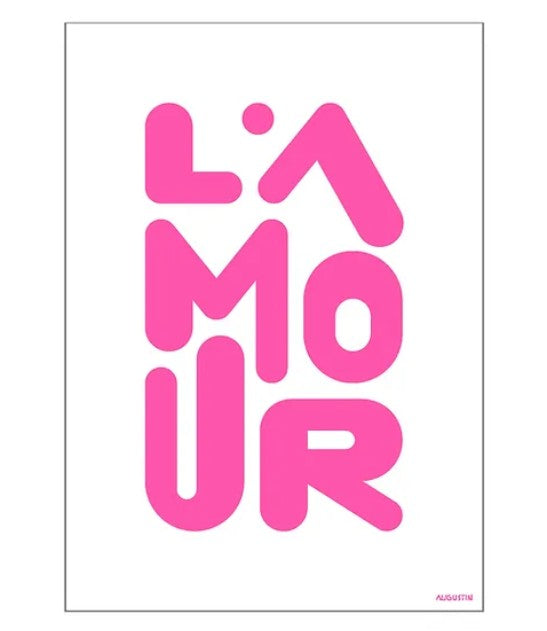 Carte - L'amour rose