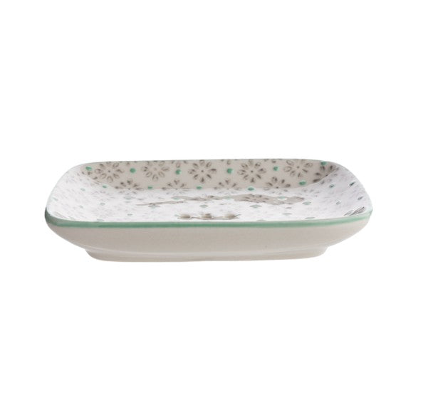 Soap Dish - traditional - motif bleu - POR697