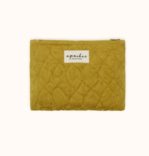 Mini pochette Mana - Damassé - Golden Lime