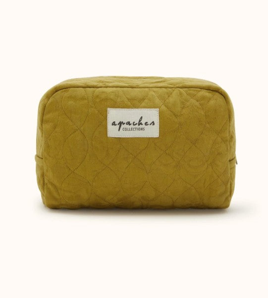 Petite trousse Gaya - Damassé - Golden Lime